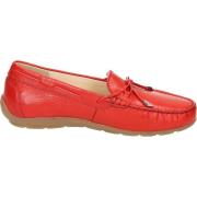 Comfortabele leren damesloafer ara , Red , Dames