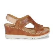 Kleurrijke sandalen met hoge sleehak Pikolinos , Brown , Dames
