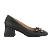 Leren pumps met vierkante neus Alma EN Pena , Black , Dames