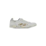 Verhoogde leren sneakers met gouden details Premiata , White , Dames