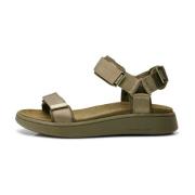 Line Platte Sandalen Woden , Green , Dames