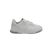 Heren Sneaker van Leer in Wit Blauer , White , Heren