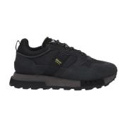 Zwarte Suède Sneaker F3Heron01 Blauer , Black , Heren