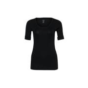 Hoogwaardig Basic-Shirt Midnight Black 900 Marc Cain , Black , Dames