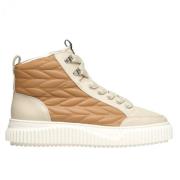 Squasky Cream Sneakers Voile Blanche , Brown , Dames