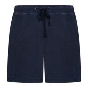 Blauwe Shorts met Elastische Tailleband James Perse , Blue , Heren