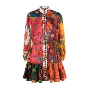 Bloemenprint ceintuur mini-jurk Zimmermann , Multicolor , Dames