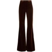 Bruine Flared Broek van Fluweel Etro , Brown , Dames