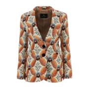 Geborduurde jacquard blazer - Stijlvol en elegant Etro , Multicolor , ...