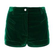 Smaragdgroene fluwelen shorts Etro , Green , Dames