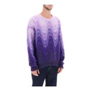 Trui van geborsteld mohair wol met gradient-effect Etro , Purple , Her...