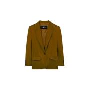 Bruine Miso Satijnen Blazer Luisa Cerano , Brown , Dames