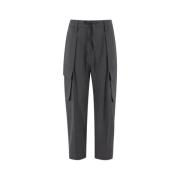 Sartorial Cargo Rechte Broek Brunello Cucinelli , Gray , Dames