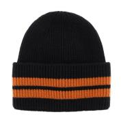 Techmerino Wol Beanie Ermenegildo Zegna , Black , Heren