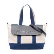 Blauwavy Clic Logo Tote Bag Palm Angels , Blue , Dames