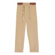 Beige Sportbroek met Wit Koord Palm Angels , Beige , Heren