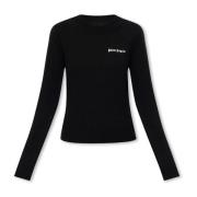 Sweater with logo Palm Angels , Black , Dames