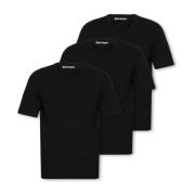 Katoenen T-shirt drie-pack Palm Angels , Black , Heren