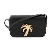 Leren Bridge Tas met Regenboogprint en Palmboomsluiting Palm Angels , ...