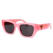 Geometrische Oversized Zonnebril Palm Angels , Pink , Unisex