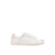Vintage Logo Sneakers Wit Roze Palm Angels , White , Dames