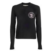 Wit Langarm T-Shirt Palm Angels , Black , Dames