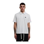 Grijze Katoenen Poloshirt met Monogramlogo Palm Angels , Gray , Heren