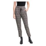 Elegante Glen Grey Geruite Hoge Taille Slim Fit Broek Joseph Ribkoff ,...