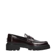 Bordeaux Leren Moccasin Loafers Tod's , Brown , Dames