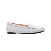 Witte suède loafers met decoratieve kwast Tod's , White , Dames