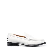 Witte leren penny loafers Tod's , White , Dames