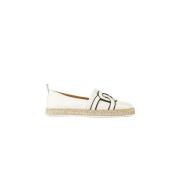 Witte leren ketting espadrilles Tod's , White , Dames