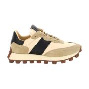 Panelled Lage Top Sneakers Tod's , Beige , Heren