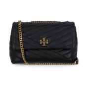 Gewatteerde Leren Schoudertas - Zwart Tory Burch , Black , Dames