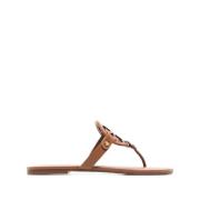 Bruine Leren Instap Sandalen Tory Burch , Brown , Dames