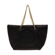 Zwarte Puffy Chain Tote Tas Tory Burch , Black , Dames