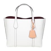 Ivoorleren Triple-Compartiment Tote Tory Burch , White , Dames