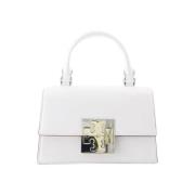 Witte Leren Mini Tas Tory Burch , White , Dames