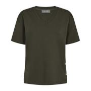 Eenvoudig en stijlvol Mmsacha V-Ss Tee Toppe T-Shirts 156410 Forest Ni...