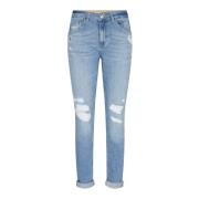 Scratch Skinny Jeans met Regular Fit en Mid-Rise Taille MOS Mosh , Blu...