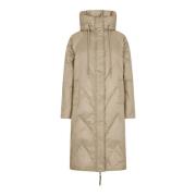 Gewatteerde donsjas in Savannah Tan MOS Mosh , Beige , Dames