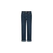 Trendy Straight Fit Hoge Taille Jeans MOS Mosh , Blue , Dames