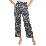 Straight Trousers Peserico , Blue , Dames