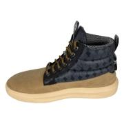 Heren High Top Sneaker met Nubuck/Nylon en Stiksels - Beige Baldessari...