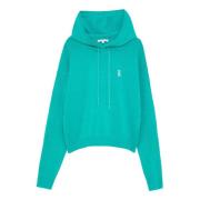 Groene Gebreide Hoodie voor Dames Patrizia Pepe , Green , Dames