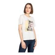 Katoenen Ronde Hals T-Shirt Patrizia Pepe , White , Dames