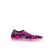 Sneakers met dierenprint en veters Patrizia Pepe , Black , Dames