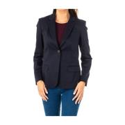 Klassieke Navy Blauwe Lange Mouw Jas La Martina , Blue , Dames