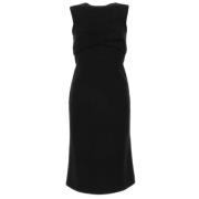 Zwarte mouwloze jurk met geometrische uitsnijding Sportmax , Black , D...