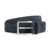 Suède Leren Riem Boggi Milano , Blue , Heren